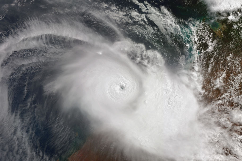 Satellite view of Tropical Cyclone Zelia over Western Australia. Photo: Getty Images