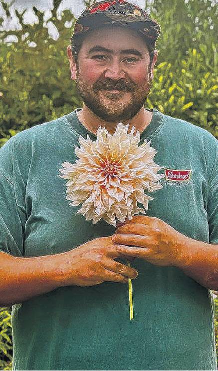 Ezra Schofield in his Kaiapoi garden. PHOTO: CHRISTINE WATTON