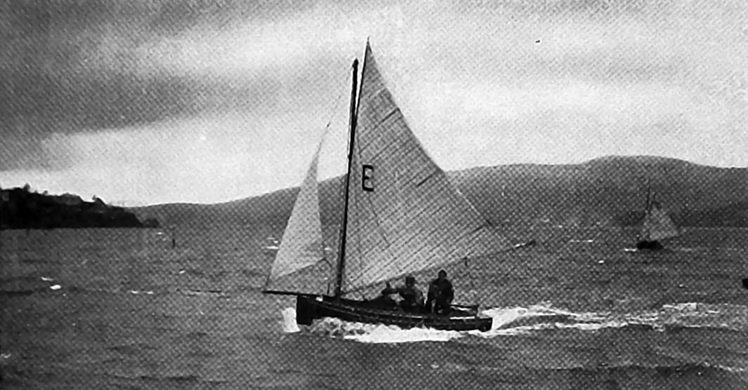 Kia Ora wins the 14-foot race at the Ravensbourne regatta on February 22, 1925. — Otago Witness,...