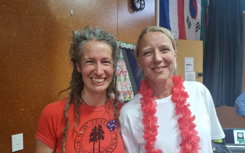 Emily Osbourne and Femke Meinderts of Parents for Active Transport Atawhai. Photo: RNZ 