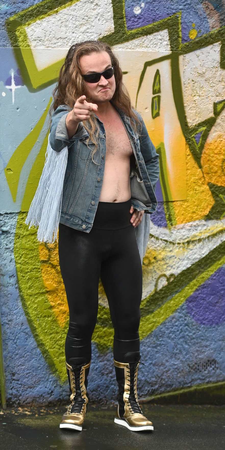 Dunedin actor Nick Tipa is combining is love of pro-wrestling with storytelling. Photo: Linda...