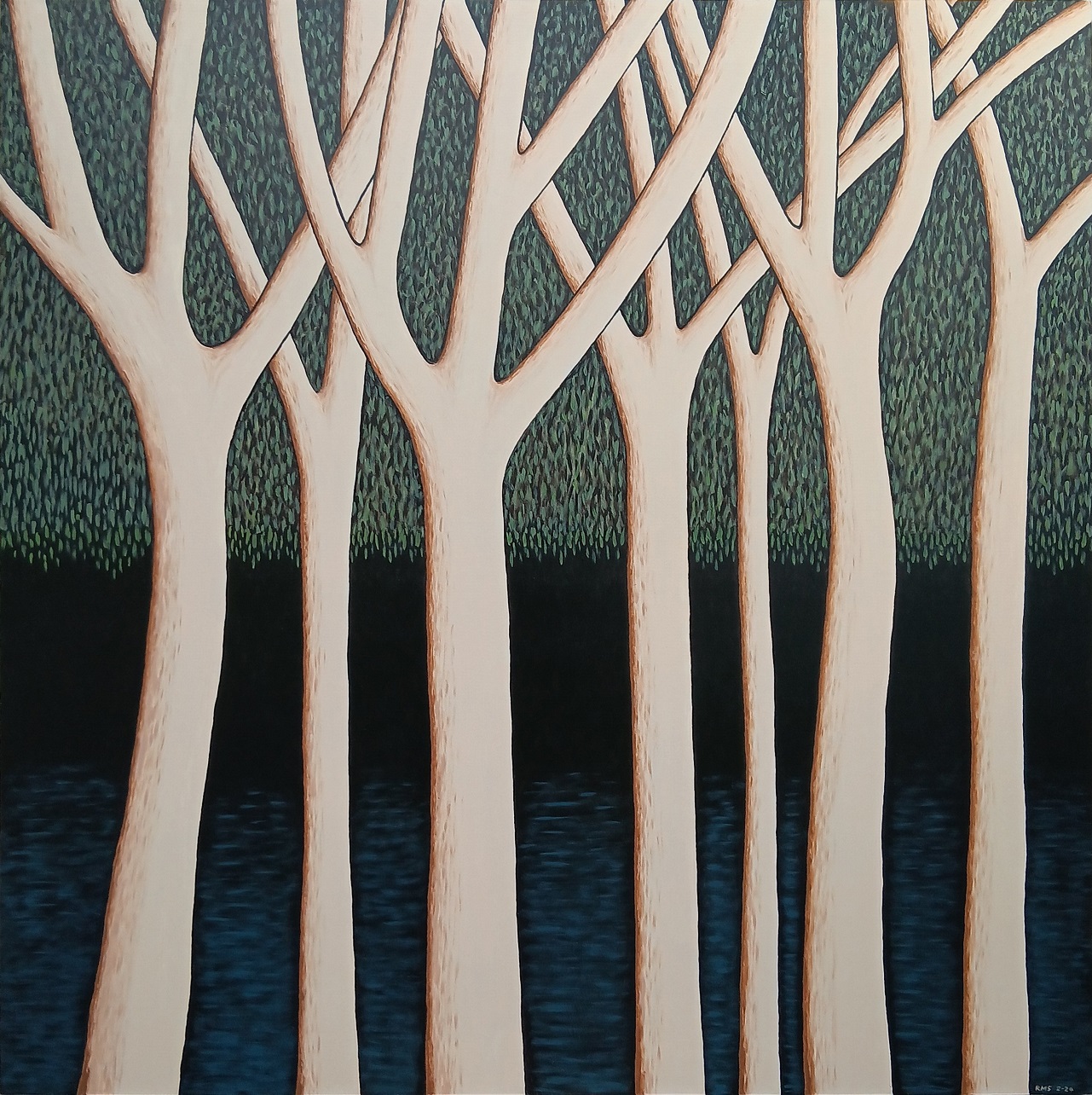 The Trees I’m Understanding (2024), acrylic on board. Photo: supplied