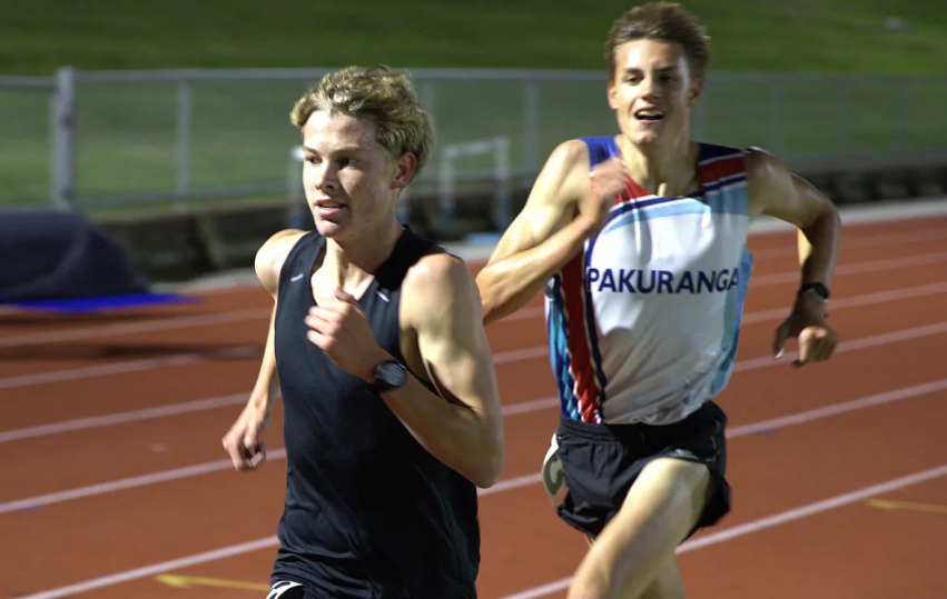 Sam Ruthe (left) and Caleb Wagener. Photo: Rob Rickerby / ACA Athletics