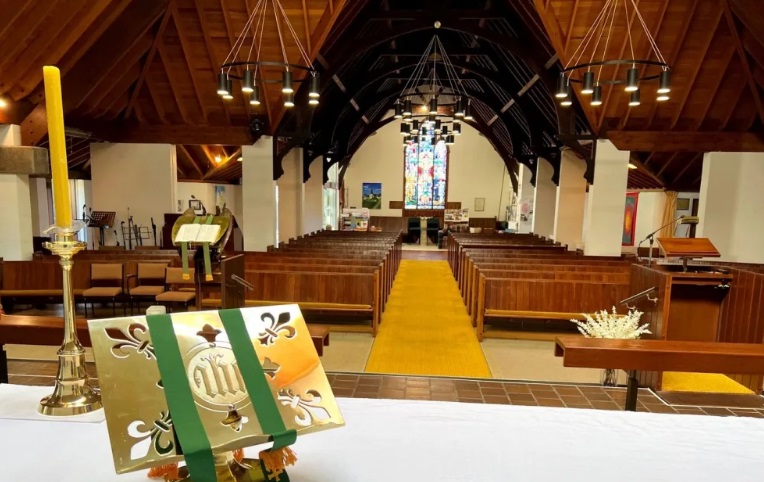 The inside of the St Augustine's Anglican Church in Cashmere. Photo: Kofe Havea / Supplied via RNZ