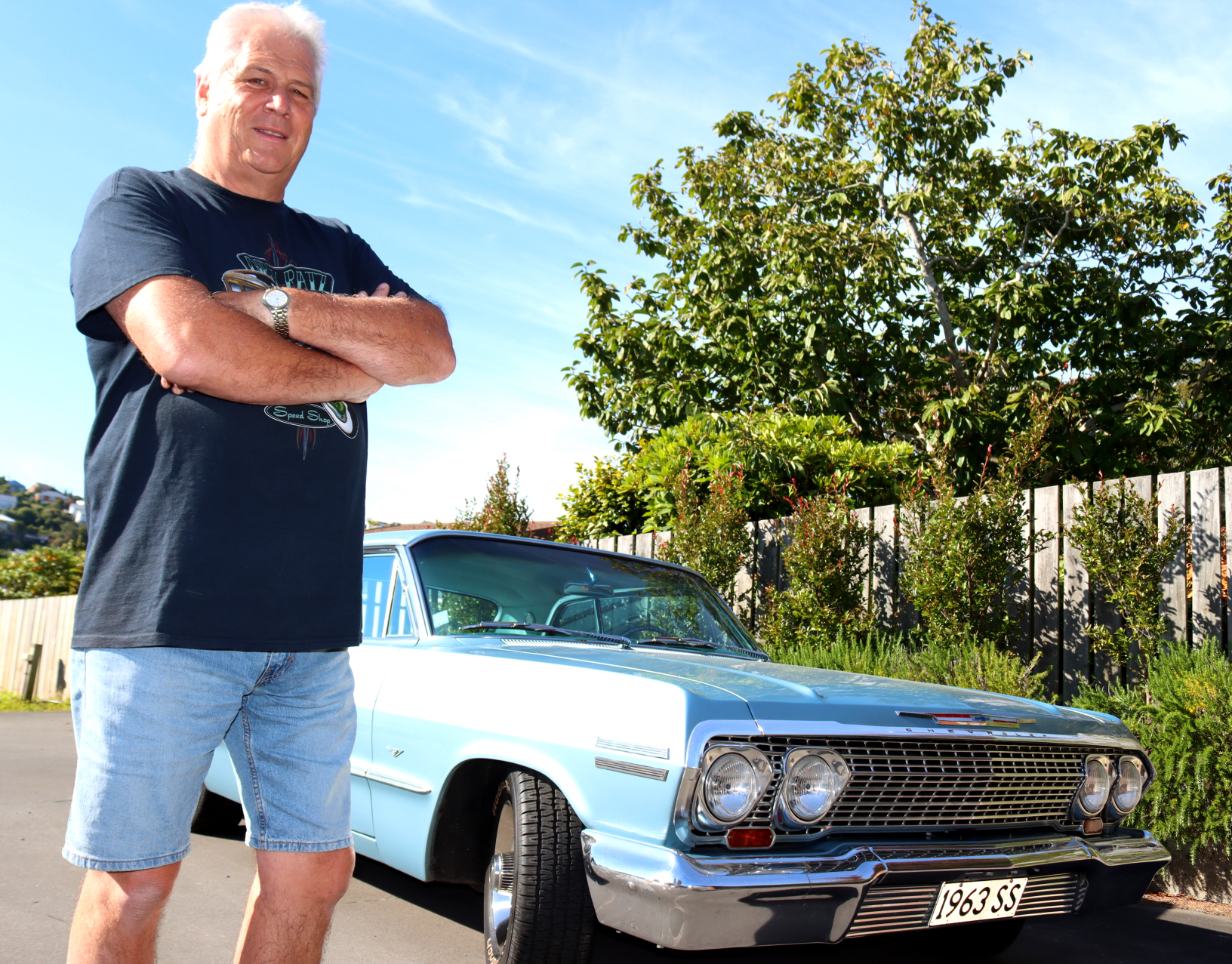 Blue steel ... John Lister’s 1963 Chevrolet SS Impala is a glistening reminder of the glory days...