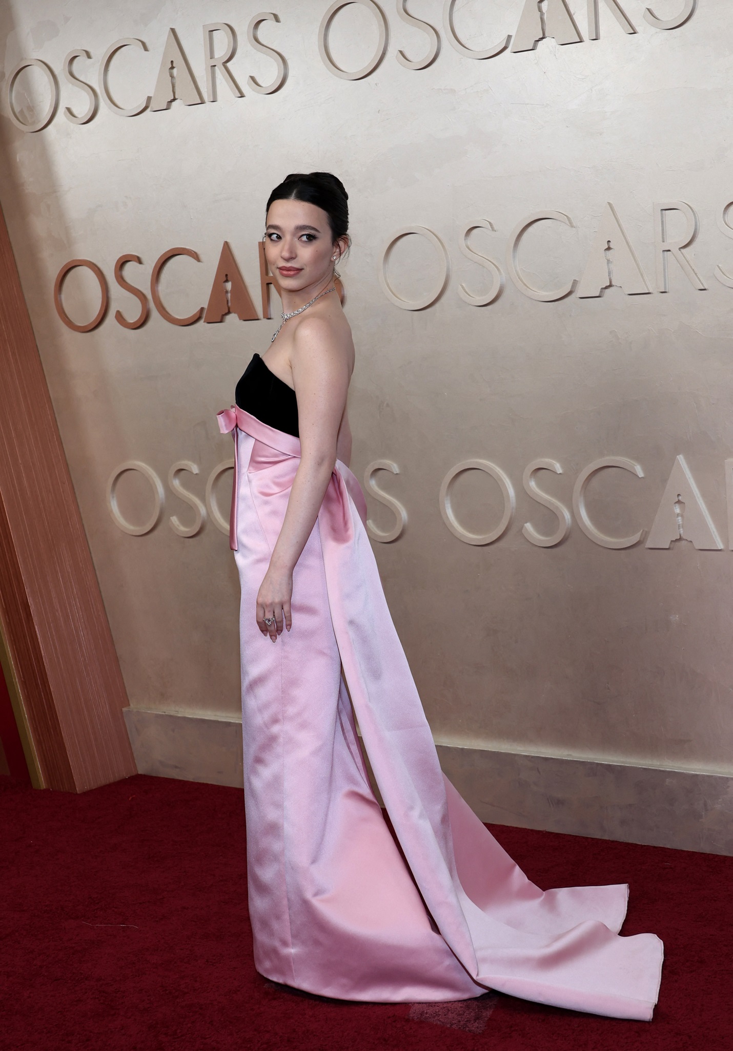 Mikey Madison wearing Dior on the red carpet at the Oscars.