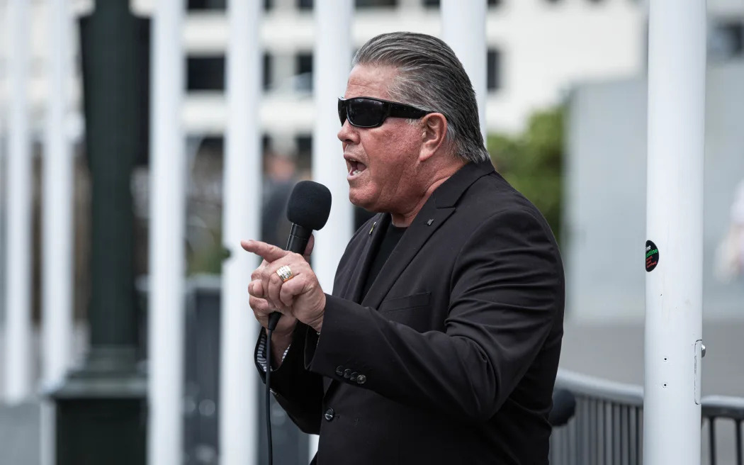 Destiny Church's leader Brian Tamaki. Photo: RNZ/Angus Dreaver