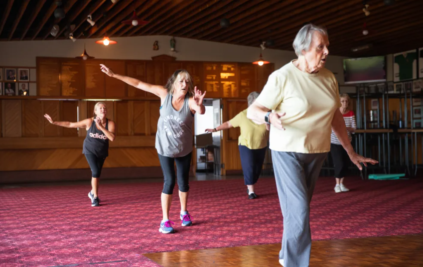 Rona Glover (front) says dancing is a life-saver. Photo: RNZ