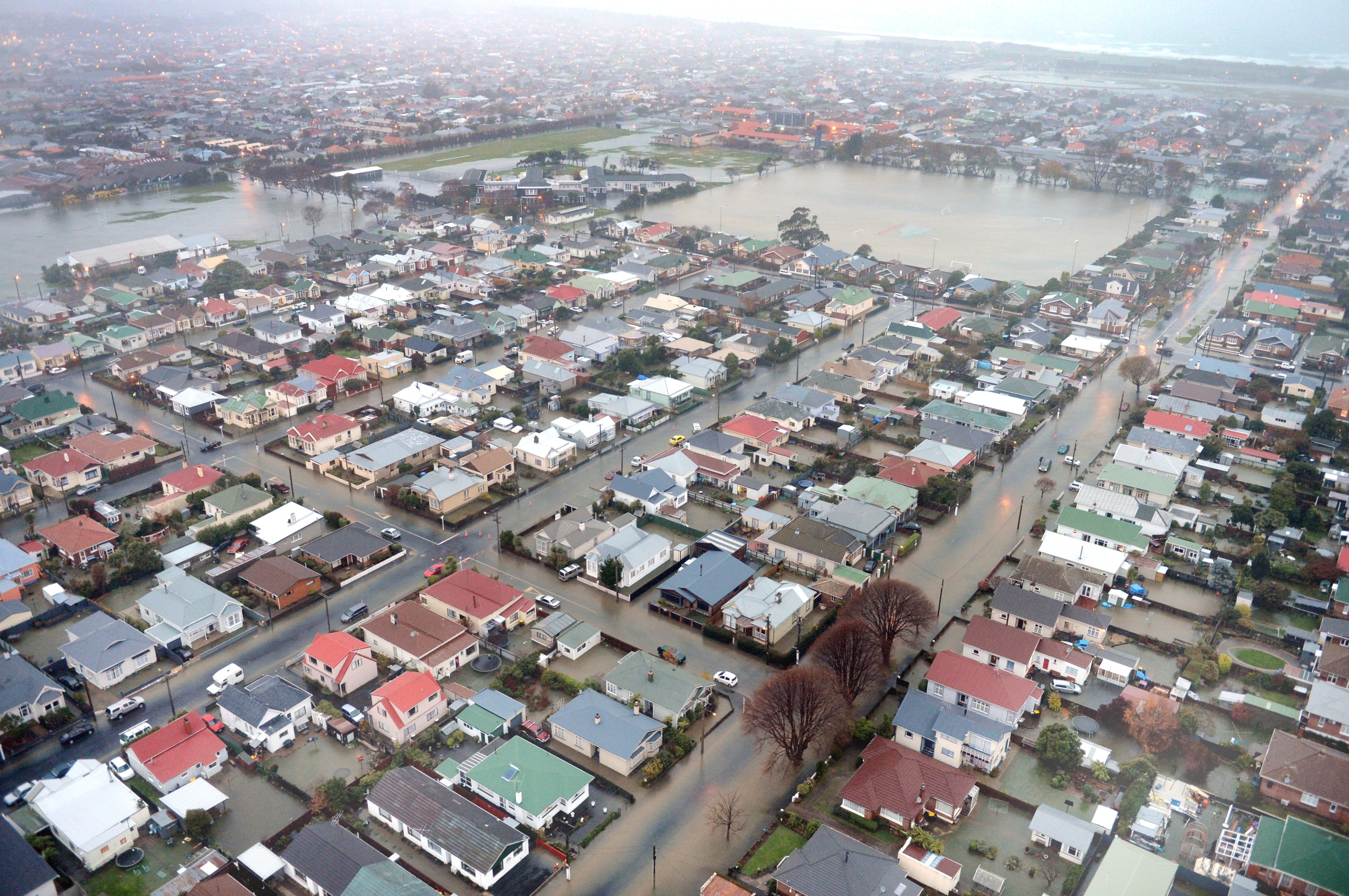 South Dunedin was swamped during a major flood in 2015. Photo: ODT Files