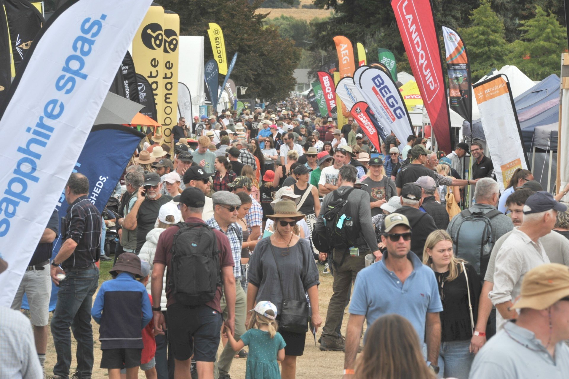 The crowd at the Wānaka A&P Show on Saturday afternoon.