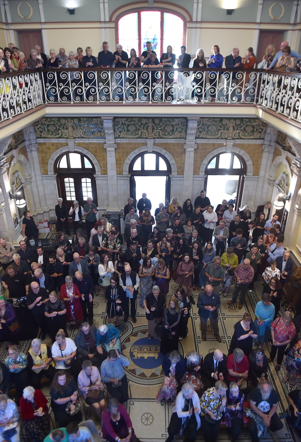 They turned out to the Dunedin Railway Station in large numbers for the Cleveland National Art...