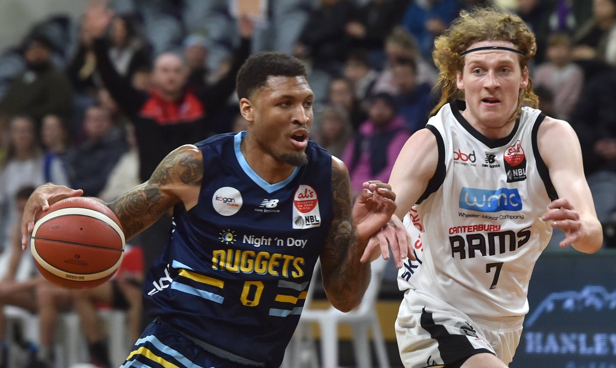 Otago Nugget Todd Withers in action during a NBL match against the Canterbury Rams in 2023. Photo...