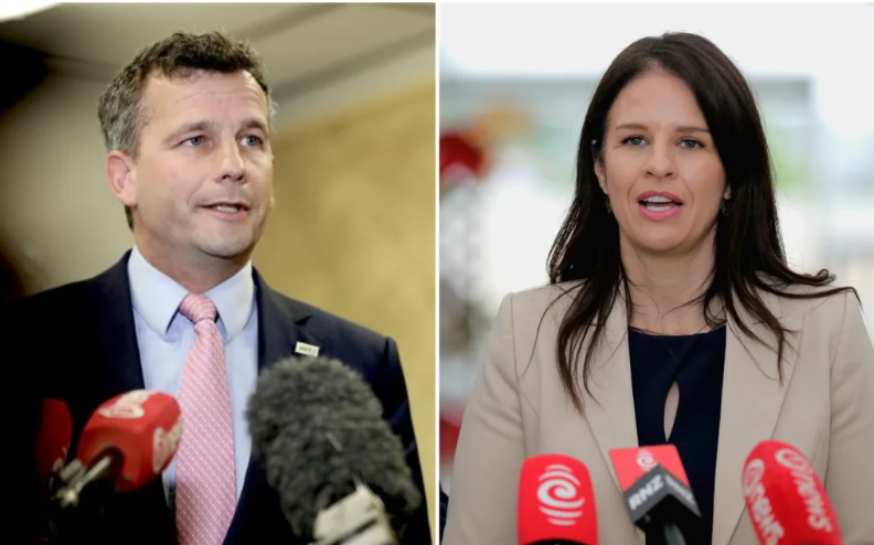 Associate Education Minister David Seymour (left) and Education Minister Erica Stanford. Photo:...