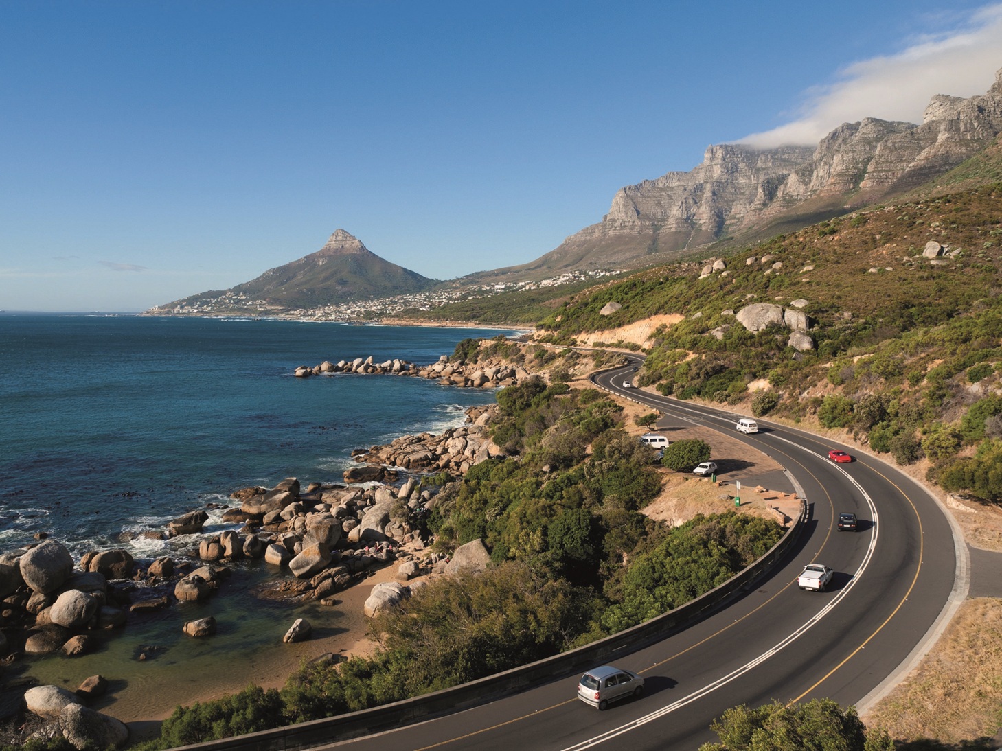 The Garden Route coastal road near the Twelve Apostles and heading towards Table Mountain. Photo:...