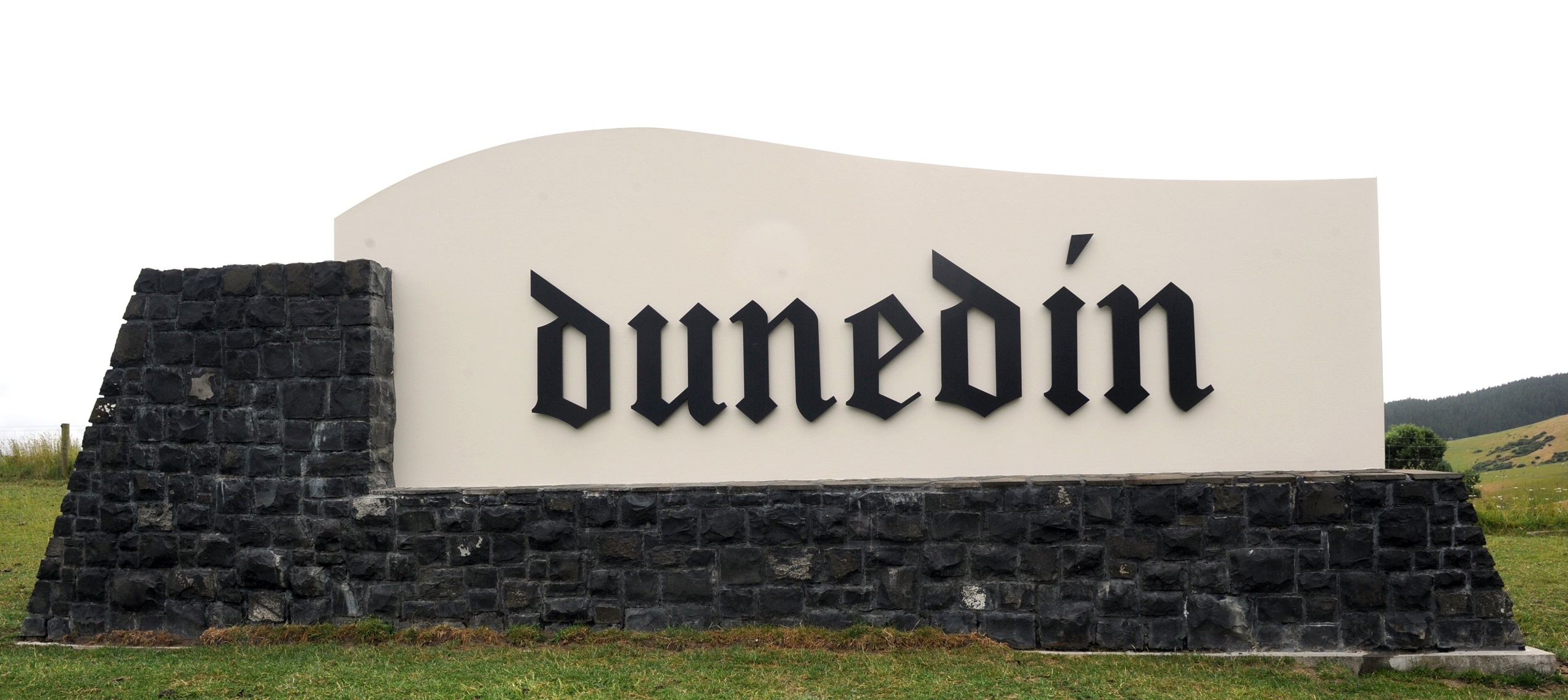 The print features on Dunedin City Council’s Dunedin welcome signs. Photo: supplied