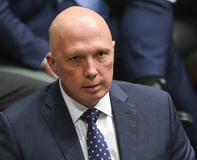 Australian opposition leader Peter Dutton. File photo