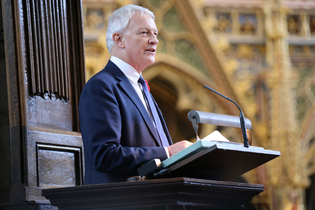 Phil Goff speaks at the Anzac Day commemorations in London last year. Photo: Getty Images