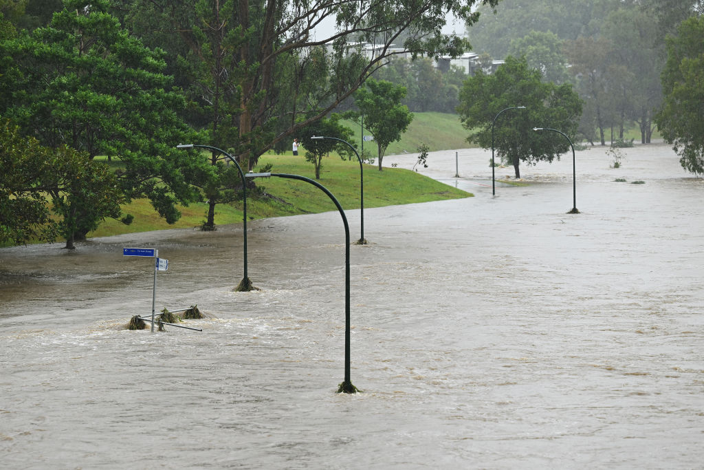 Flooding in Brisbane following Cyclone Alfred. Photo: Getty Images