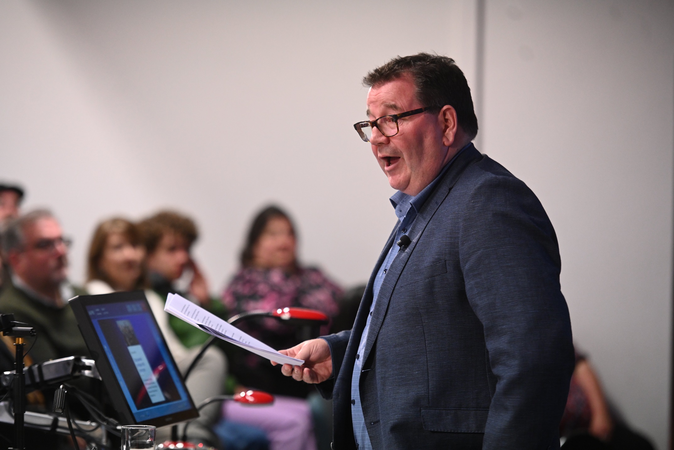 University of Otago vice-chancellor Grant Robertson delivers his delayed speech at the School of...