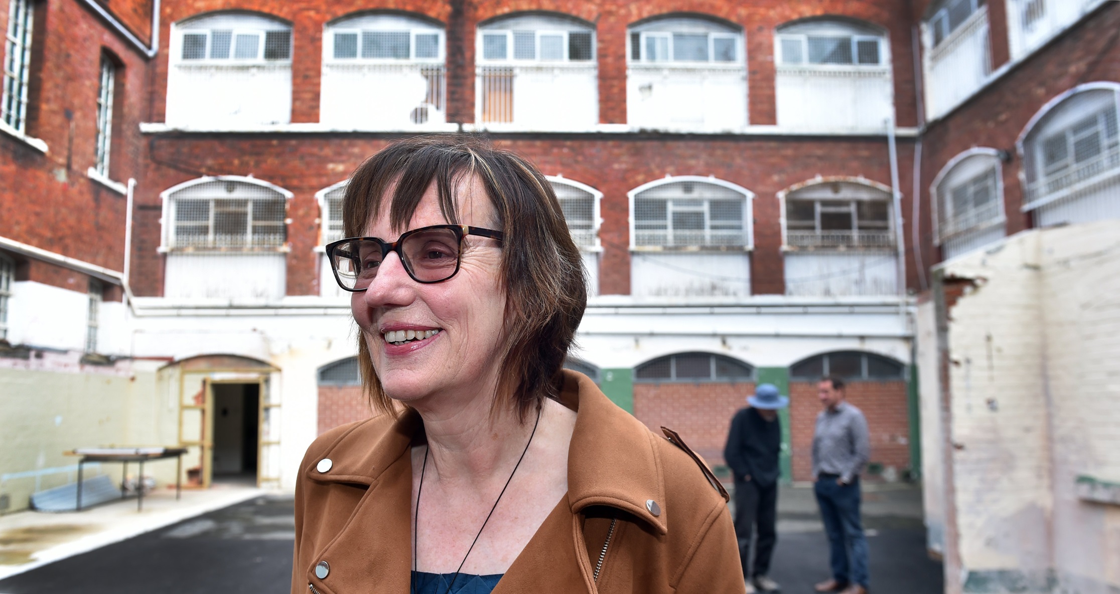 Dunedin Prison Trust chairwoman Virginia Nicholls in the central courtyard of the Dunedin Gaol,...