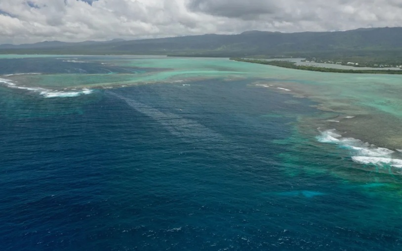 Diesel fuel slicks from the Manawanui observed from aerial shots in October 2024. Photo: Ministry...