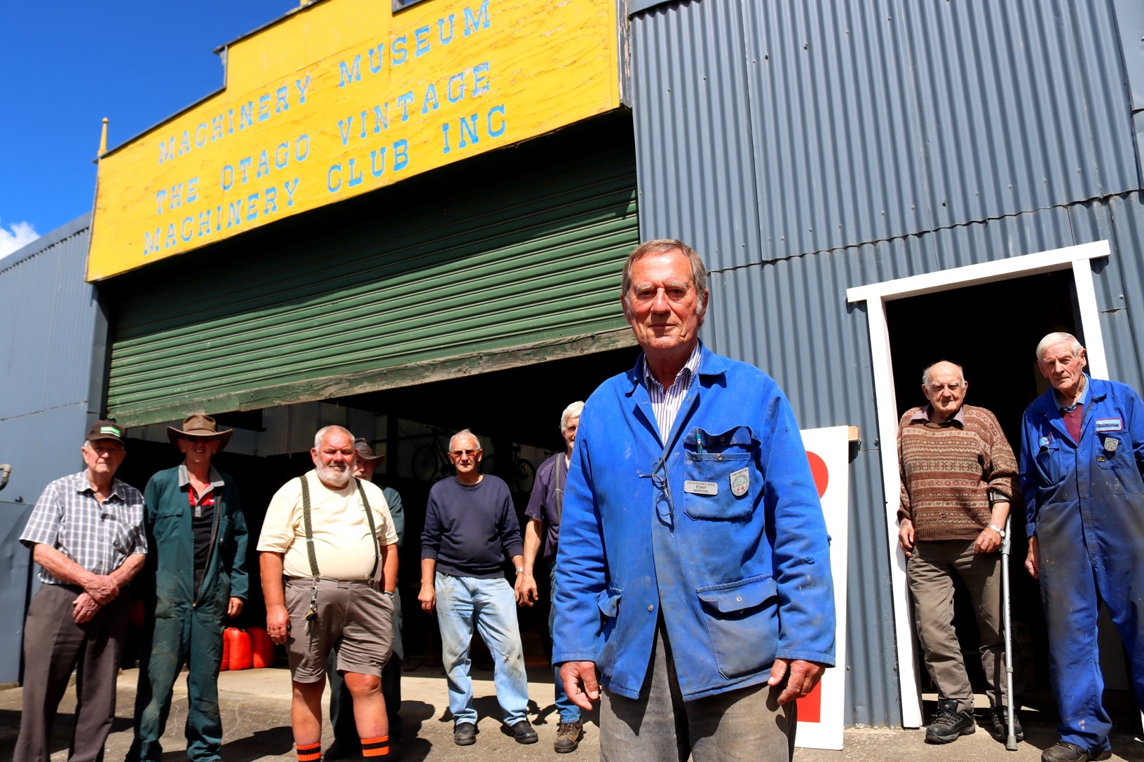 Keeping historic engineering alive is Otago Vintage Machinery Club president Tony Newton (front)...