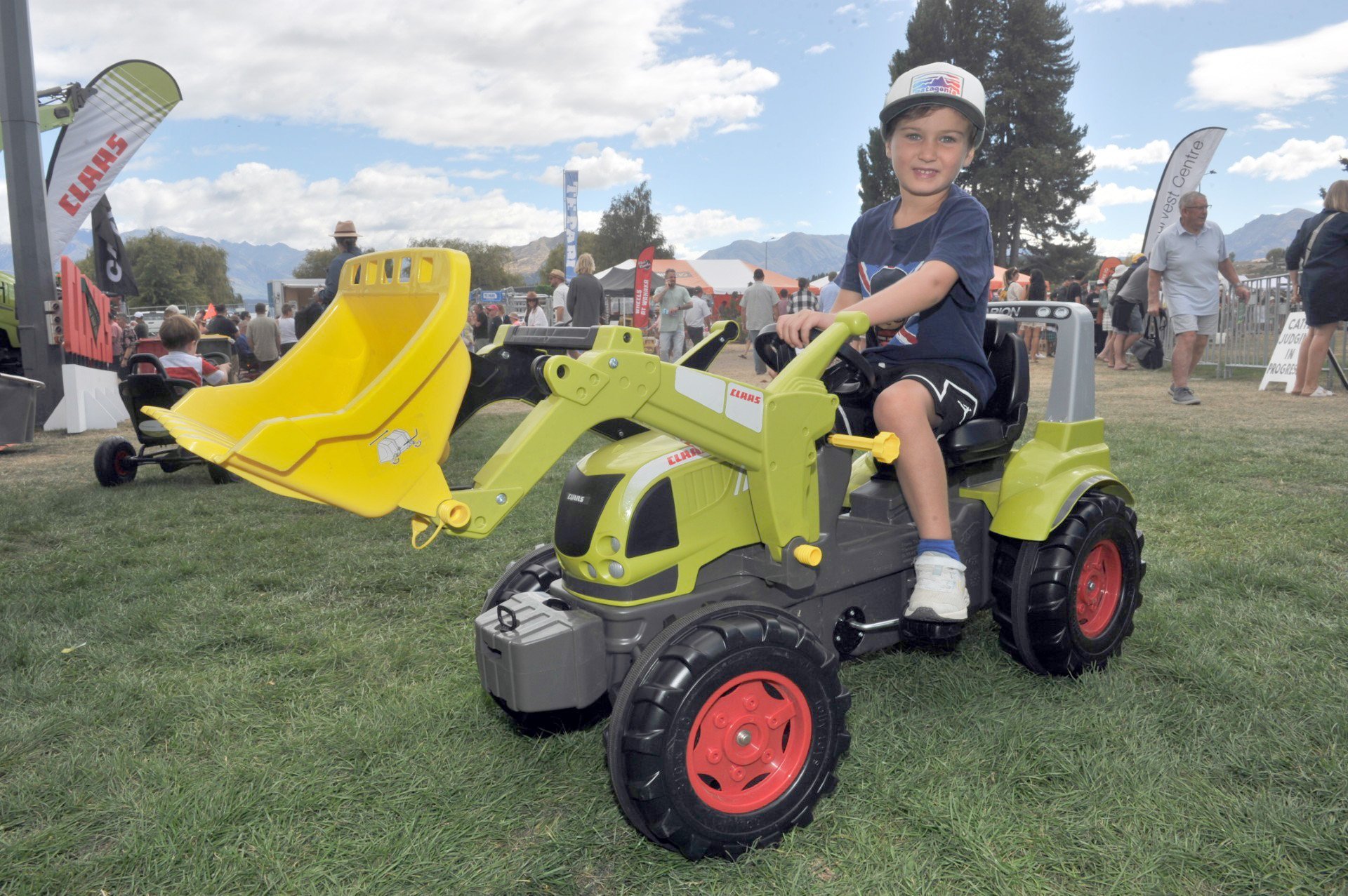 Luka Jowitt, 5, of Arrowtown, may have found something just a little too big to fit into his...