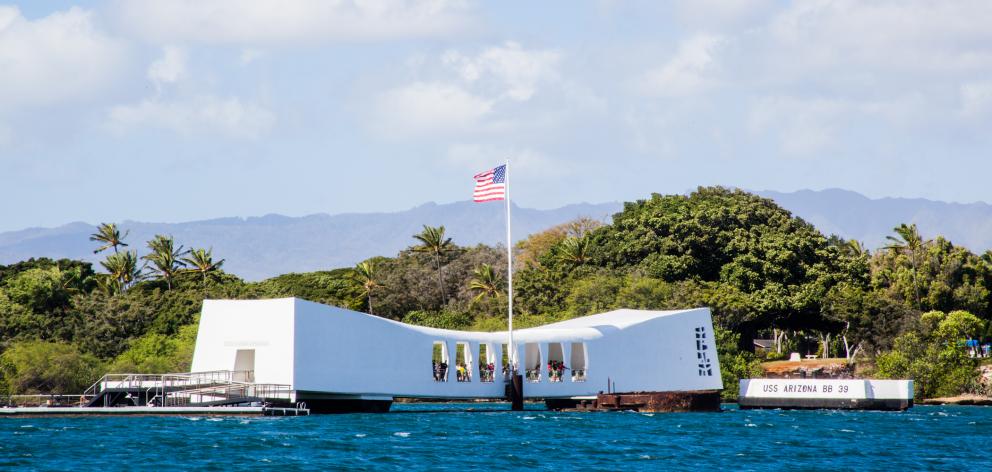 The USS Arizona Memorial. PHOTO: PEARL HARBOUR HISTORIC SITES 