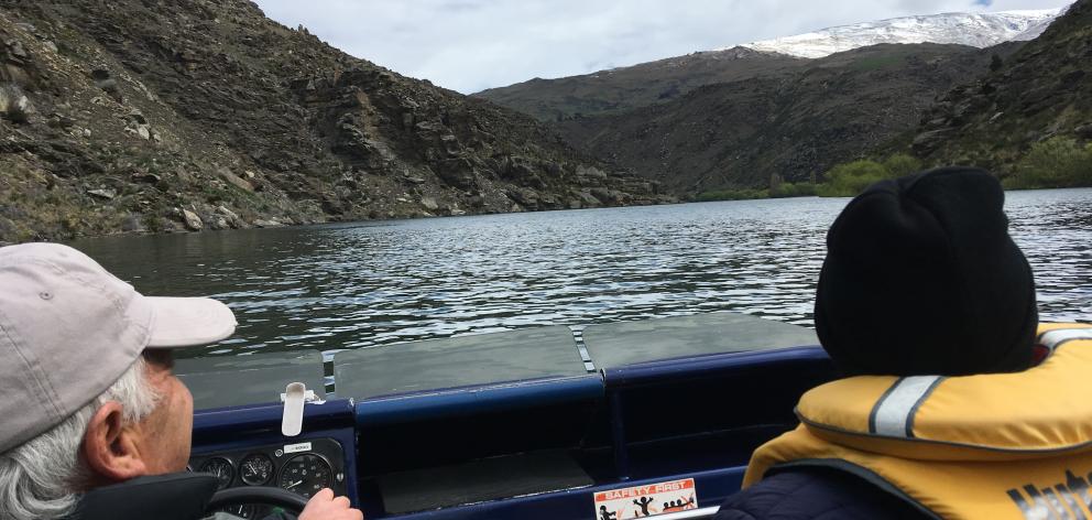 Beaumont Jet owner Dave Crawford takes passengers on the boat section of the Roxburgh Gorge Trail...