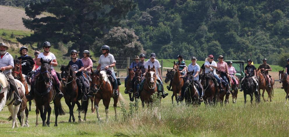 Some of the 120 riders who took part in the 20th annual trek run by the Lawrence Gymkhana Club...