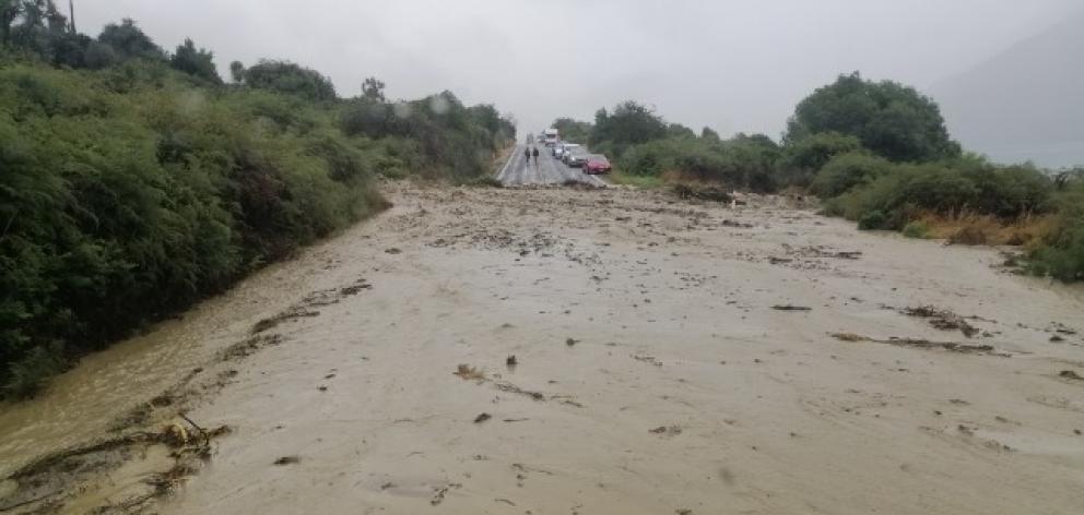 SH6 slip near Kingston. Photo: Aspiring Highways via QLDC