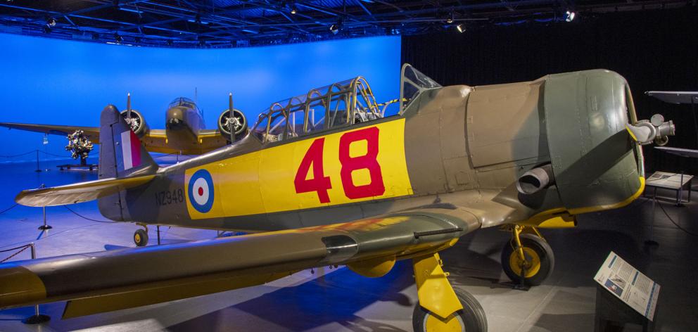 The North American Harvard at the Air Force Museum of NZ. Photo: Geoff Sloan