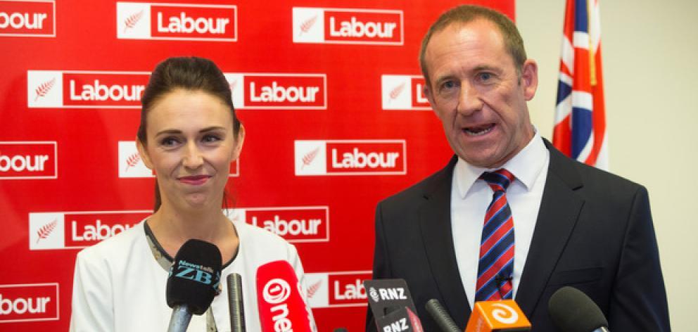 Billboards featuring Jacinda Ardern with Andrew Little will be removed. Photo: NZ Herald