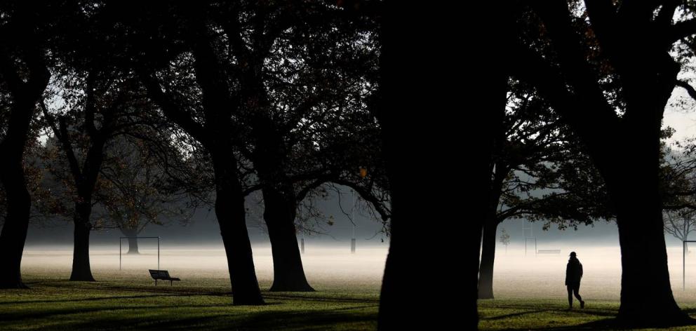 A frosty start to the day for Christchurch. Photo: George Heard