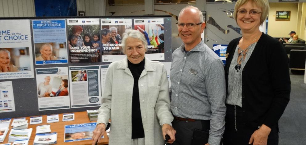 From left: Home as my First Choice advocate Debbie Williams, SDHB Allied Health director Andrew...