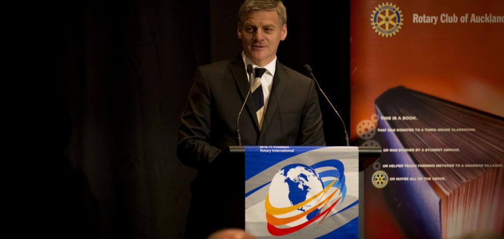 Prime Minister  Bill English during his State of the Nation speech in Auckland yesterday. Photo:...