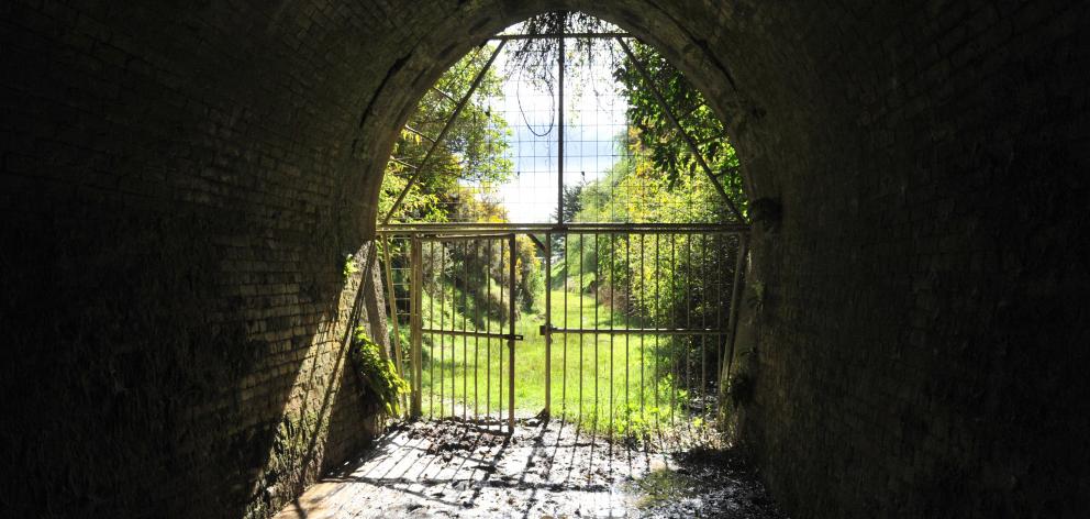 The entrance to the disused Chain Hills tunnel. PHOTO: LINDA ROBERTSON
