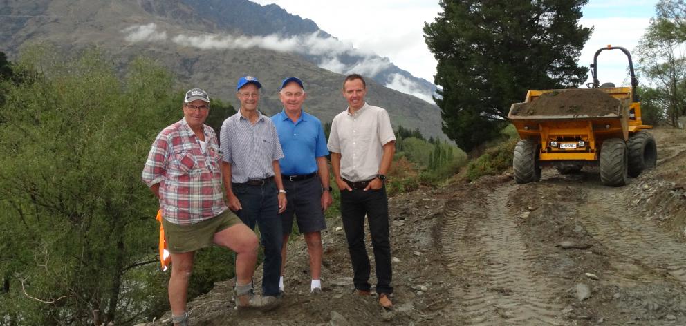 Work kicked off last week (from left) Murray 'Muz' McBain, Kerry Dunlop, John Thompson and Mark Williams. Photo: Mountain Scene