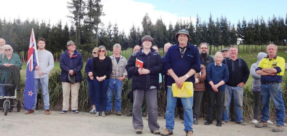 Palmerston resident John Elliott stands where the dump station site will extend from the tarseal...