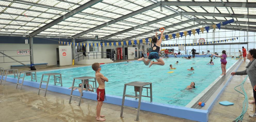 Swimmers at the Mosgiel pool. Photo: ODT files