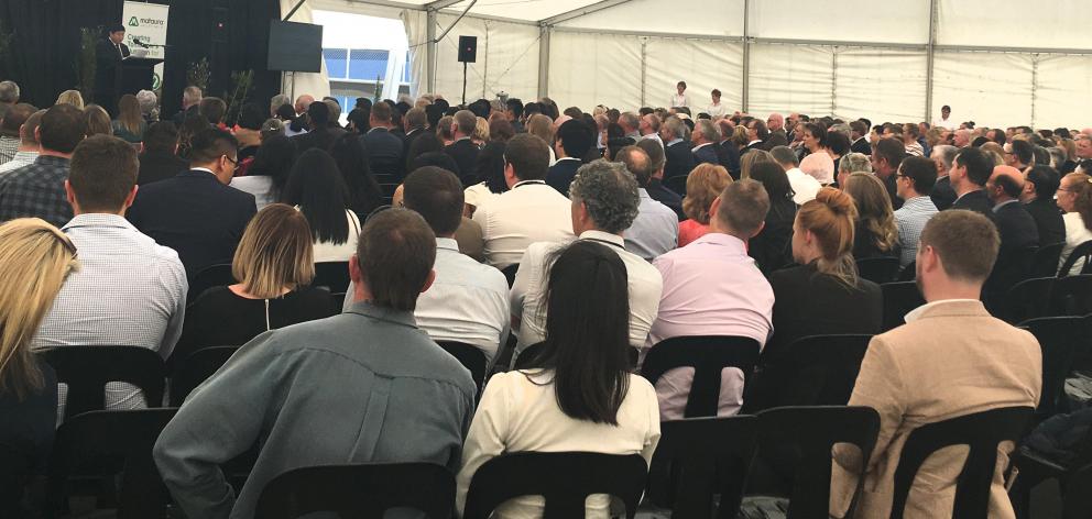 Mataura Valley Milk staff at the plant opening last year. PHOTO: SUPPLIED