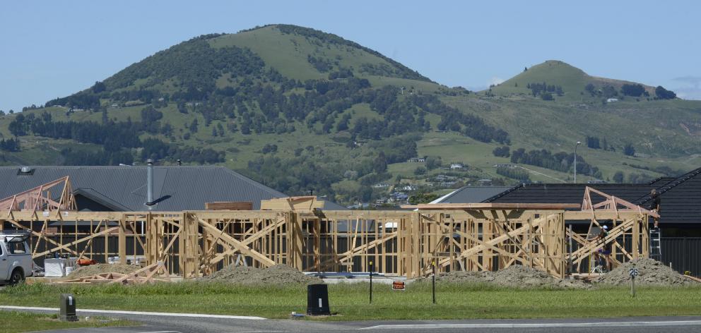 A new home being built in Mosgiel. Photo: Gerard O'Brien 