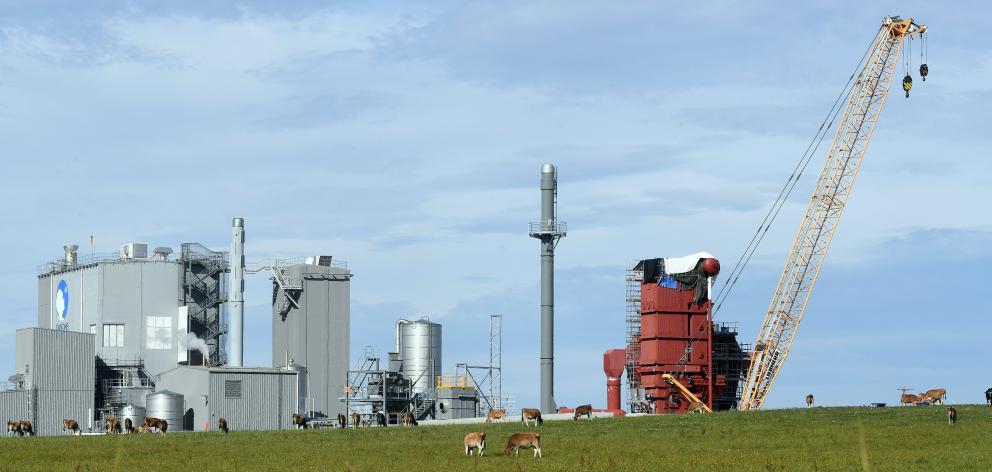 Danone Nutricia NZ’s new biomass boiler plant  is taking shape at its Clydevale site. PHOTO:...