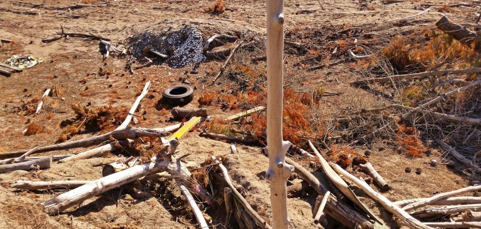 The site has been left in ruins with the finger being pointed at the Waimakariri District Council...