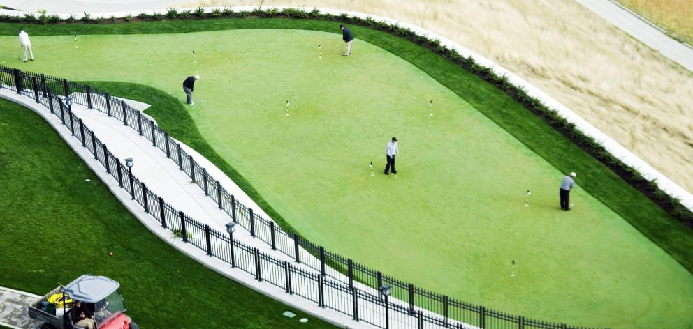 Practice putting area at Westin Bear Mountain Resort & Spa, Victoria. PHOTO: PAUL MARSHALL