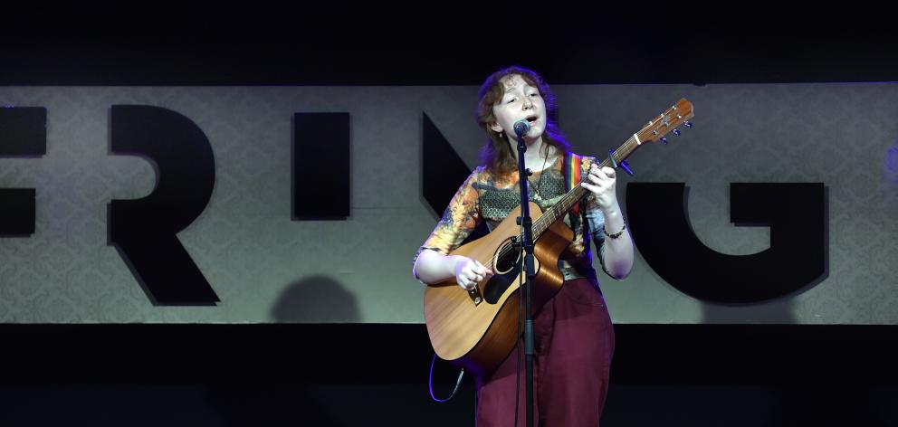 Singer-songwriter and Otago Rock Quest solo winner Keira Wallace (16), of Taieri College,...