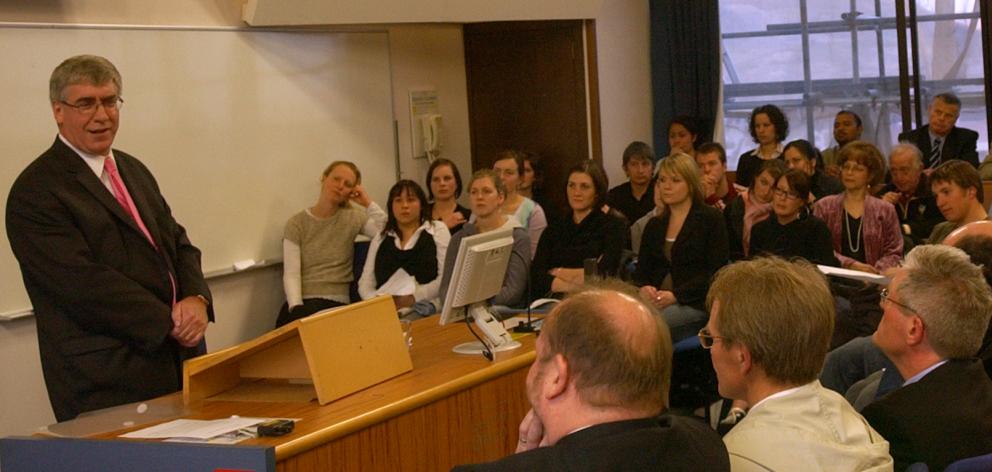 Jeremy Waldron lectures during a 2005 visit to the University of Otago. PHOTO: ODT FILES