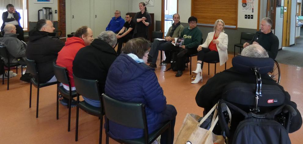 Electorate candidates gather at the Blind Low Vision NZ hall in Caversham to answer questions...