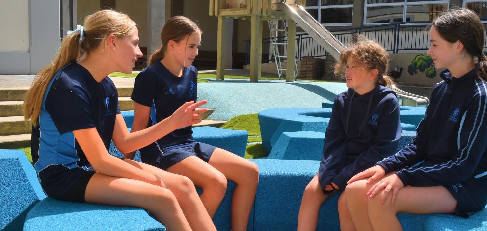 St  Hilda’s Collegiate pupils (from left) Arli Fisher, 12, Issy Frost, 12, Willa Poland, 11, and...