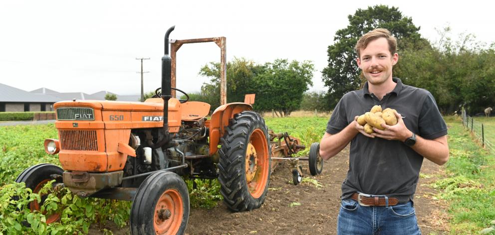 Brad Trebilcock has been harvesting potatoes from his family’s block of land in Mosgiel and...